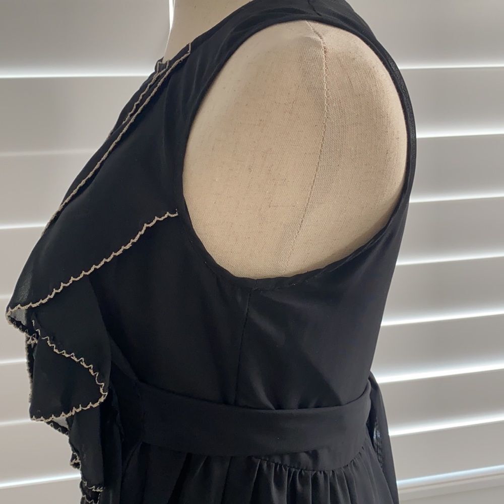 Black ruffle tunic dress size small boho - Picture 9 of 10